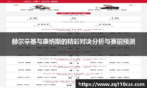 赫尔辛基与康纳斯的精彩对决分析与赛前预测